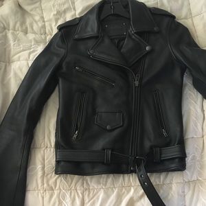 Understated Leather Jacket- Black size small